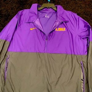 Nike LSU Tigers on Field NCAA 1/2 Zip Coaches Jacket